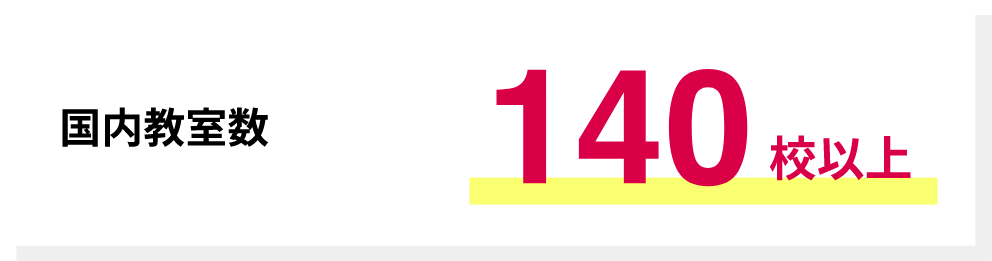 国内教室数140校以上